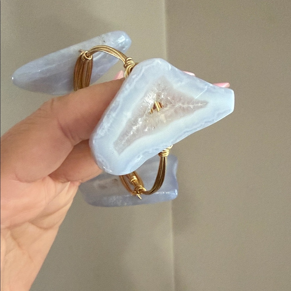 Bourbon and Boweties - Blue Agate Slice Large Stones